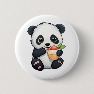 Badge Rond 5 Cm Illustration du panda de dessin