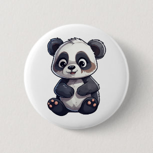 Badge Rond 5 Cm Illustration du panda de dessin