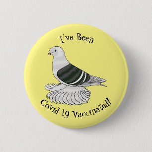 Badge Rond 5 Cm Illustration du pigeon pigeon du Bouclier de Saxon