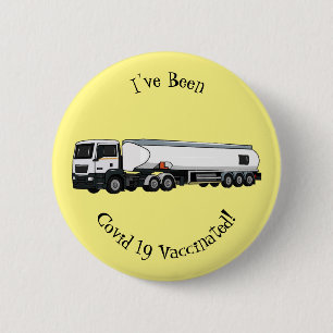 Badge Rond 5 Cm Illustration du transport de carburant par camion-