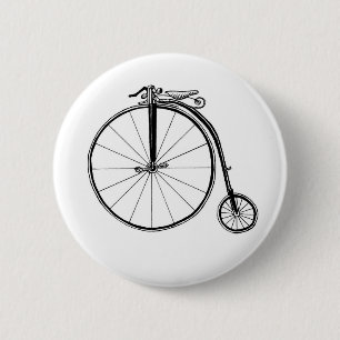 Badge Rond 5 Cm Illustration du vélo Vintage Penny Farthing