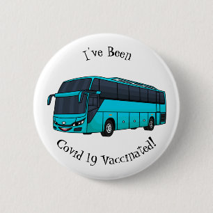 Badge Rond 5 Cm Illustration d'un autobus à passagers moderne