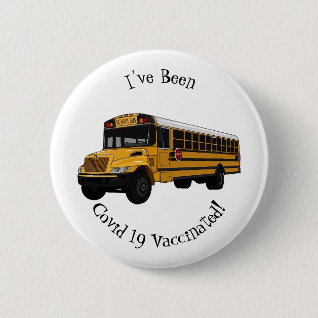 Badge Rond 5 Cm Illustration d'un autobus scolaire (Devant)