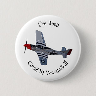Badge Rond 5 Cm Illustration d'un avion de chasse-bombardier