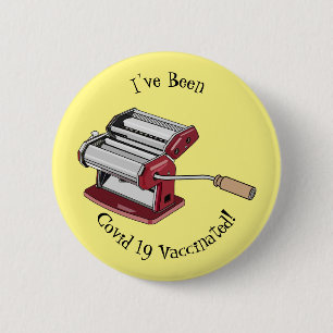 Badge Rond 5 Cm Illustration d'un fabricant de pâtes alimentaires