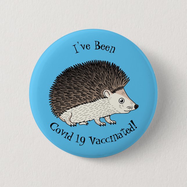 Badge Rond 5 Cm Illustration d'un hérisson de grignon mignon (Devant)
