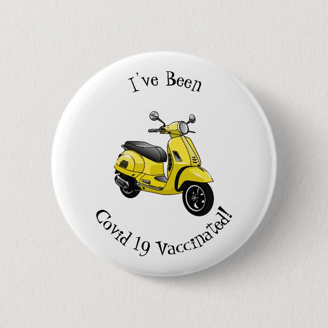 Badge Rond 5 Cm Illustration d'une moto cyclable (Devant)