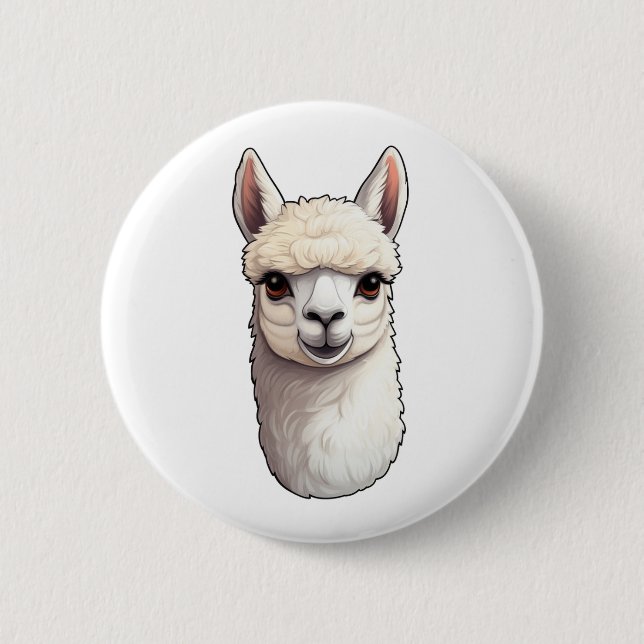 Badge Rond 5 Cm Illustration en lama de dessin (Devant)