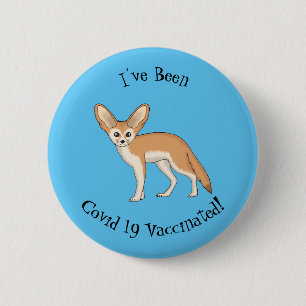 Badge Rond 5 Cm Illustration Fennec fox