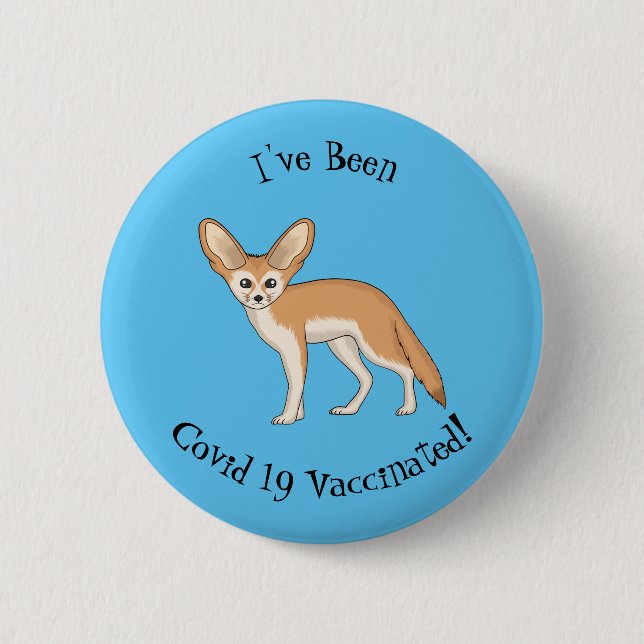 Badge Rond 5 Cm Illustration Fennec fox (Devant)
