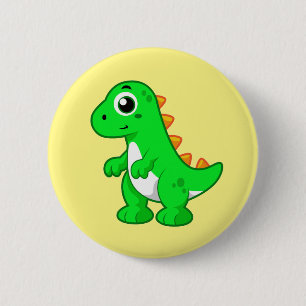 Badge Rond 5 Cm Illustration Mignonne Du Tyrannosaurus Rex.