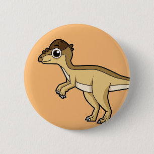 Badge Rond 5 Cm Illustration Mignonne D'Un Pachycéphalosaure Dinos
