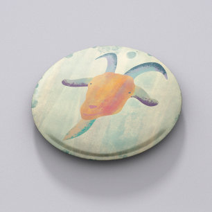 Badge Rond 5 Cm Illustration moderne de chèvre peinte