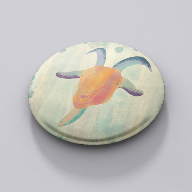 Badge Rond 5 Cm Illustration moderne de chèvre peinte (Créateur téléchargé)