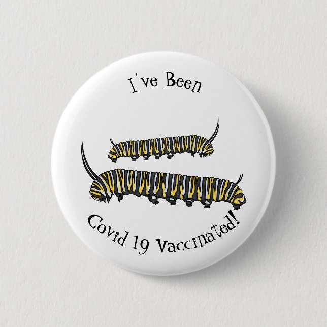 Badge Rond 5 Cm Illustration Monarch caterpillar (Devant)