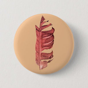 Badge Rond 5 Cm Illustration originale de dessin de plumes