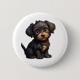 Badge Rond 5 Cm Illustration pour chien de dessin