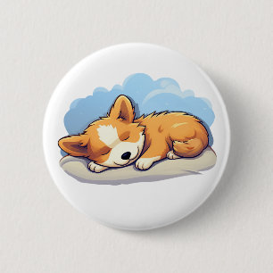 Badge Rond 5 Cm Illustration pour chien de dessin
