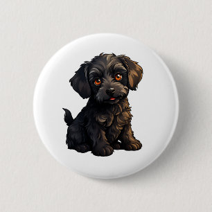 Badge Rond 5 Cm Illustration pour chien de dessin