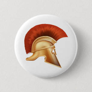 Badge Rond 5 Cm Illustration spartiate de casque