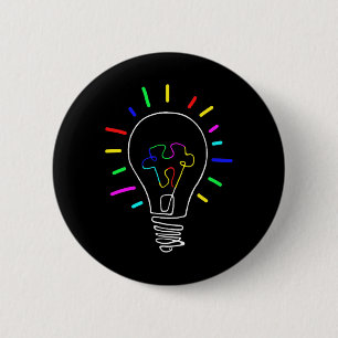 Badge Rond 5 Cm Illustration unique de sensibilisation à l'autisme