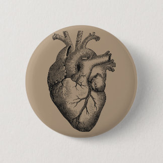 Badge Rond 5 Cm Illustration vintage de coeur