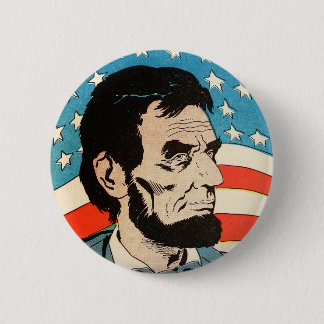Badge Rond 5 Cm Illustration vintage du drapeau américain avec Abr