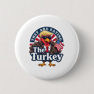 Badge Rond 5 Cm Ils Mangent Des Dindons Drôle Faire Thanksgiving G