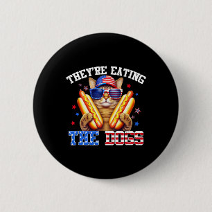 Badge Rond 5 Cm Ils mangent les chiens et les chats Kamala Trump D