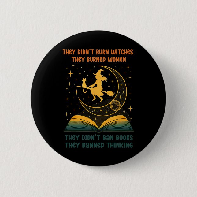 Badge Rond 5 Cm Ils n'avaient pas de livres (Devant)