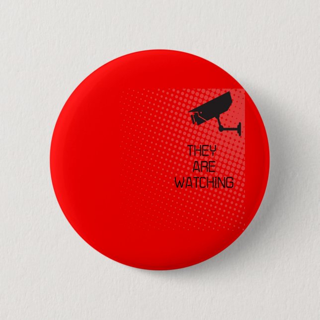 Badge Rond 5 Cm Ils observent (Devant)