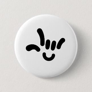 Badge Rond 5 Cm ILY (JE T'AIME) dans l'ASL