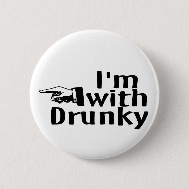 Badge Rond 5 Cm Im avec Drunky (Devant)