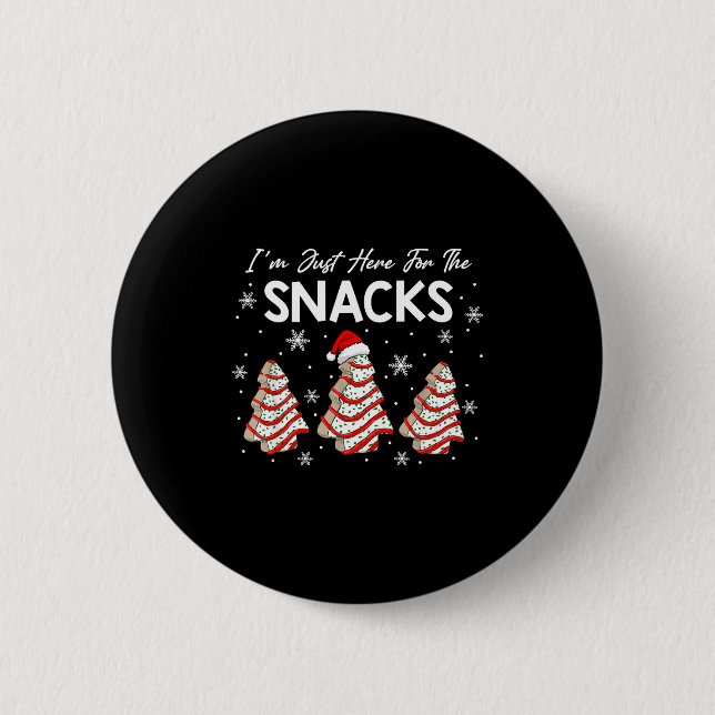 Badge Rond 5 Cm I'm Just Here For The Snacks Christmas Cakes Debbi (Devant)