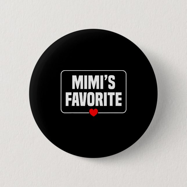Badge Rond 5 Cm I'm Mimi's Favorite Granhild Grandson Granddaughte (Devant)