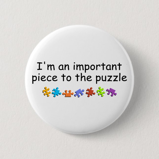 Badge Rond 5 Cm Im par pièce du puzzle importante (Devant)