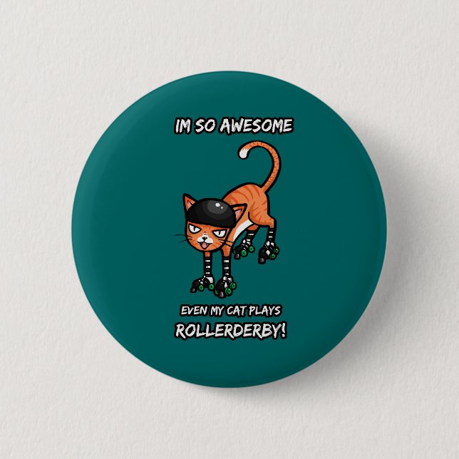 Badge Rond 5 Cm Im si impressionnant même mon chat joue (Devant)
