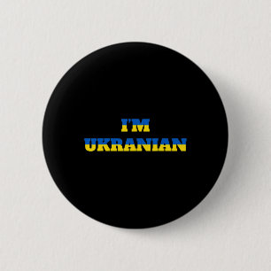 Badge Rond 5 Cm I'm Ukrainian Zelensky Ukraine Patriotic Proud Ukr