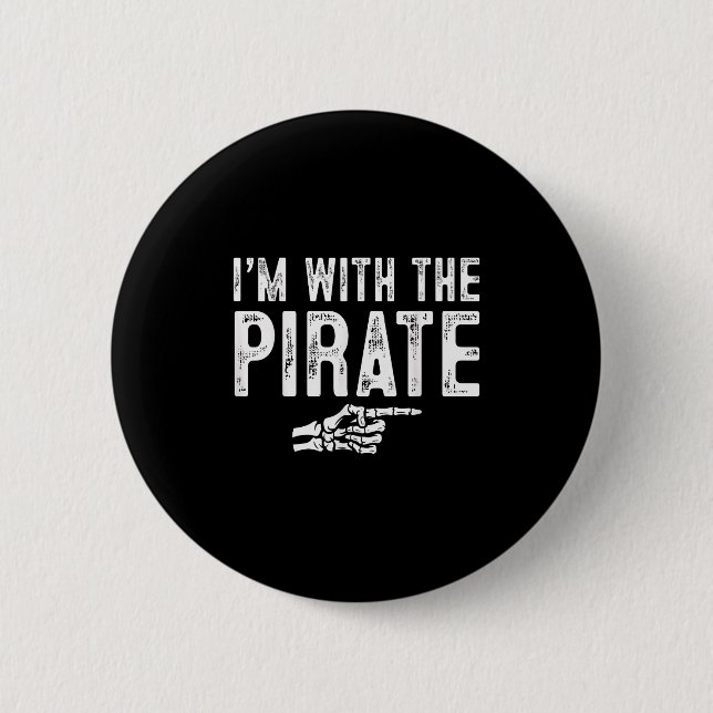 Badge Rond 5 Cm I'm With The Rate Easy Costume Halloween Couples M (Devant)