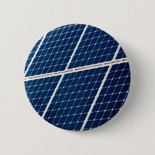 Badge Rond 5 Cm Image amusante d'un panneau solaire