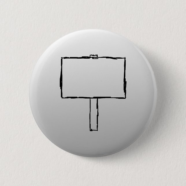 Badge Rond 5 Cm Image d'avis de poteau indicateur. Noir sur le (Devant)