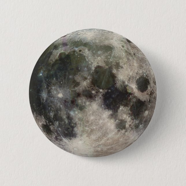 Badge Rond 5 Cm Image de la Lune (Devant)