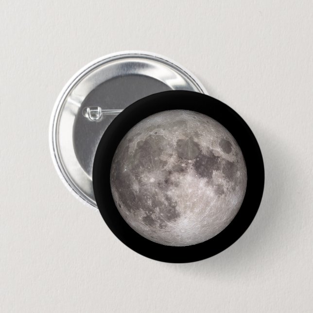 Badge Rond 5 Cm Image de la NASA pleine lune (Devant & derrière)