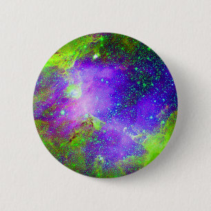 Badge Rond 5 Cm image de l'espace de la nébuleuse de la galaxie vi