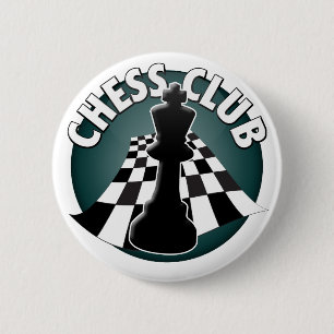 Badge Rond 5 Cm Image d'échiquier de joueur de club d'échecs ou