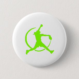Badge Rond 5 Cm Image " du BASE-BALL RAPIDE du LANCEMENT" de la