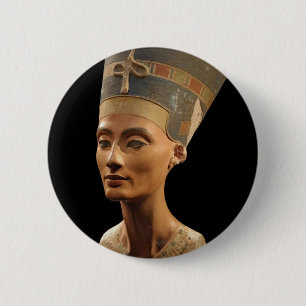 Badge Rond 5 Cm Image du buste de Nefertiti dans le musée de Neues