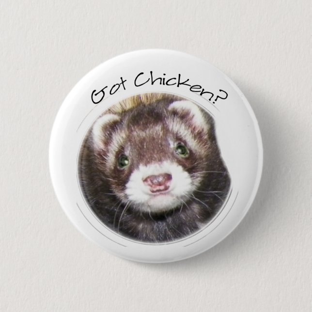 Badge Rond 5 Cm Image du visage de Ferret (Devant)