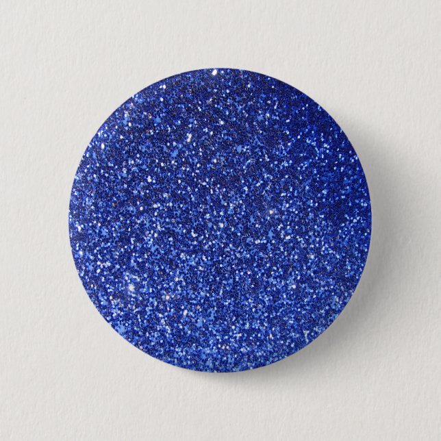 Badge Rond 5 Cm Image en faux parties scintillant bleu foncé (Devant)