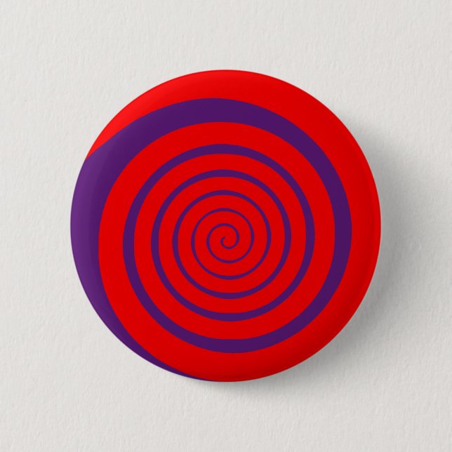 Badge Rond 5 Cm image hypnotique rouge (Devant)